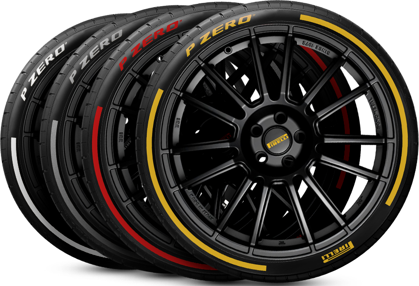 Stack of Pirelli P Zero Tyres
